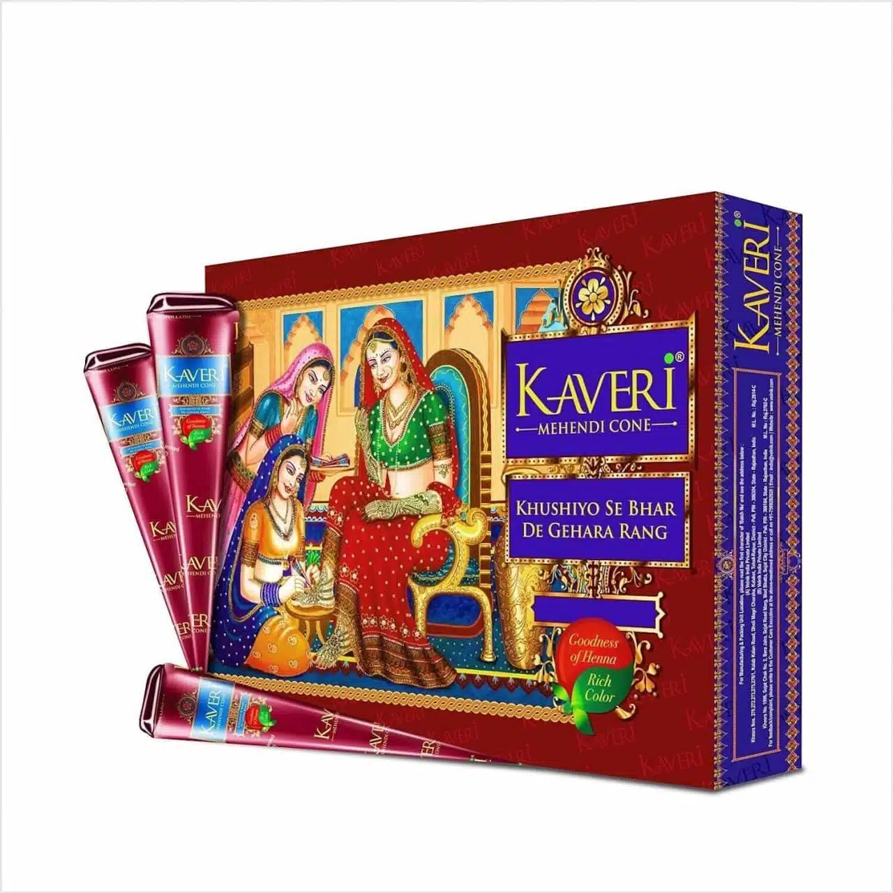 6pcs Mehendi Cone by Kaveri Mehendi (E-2198)