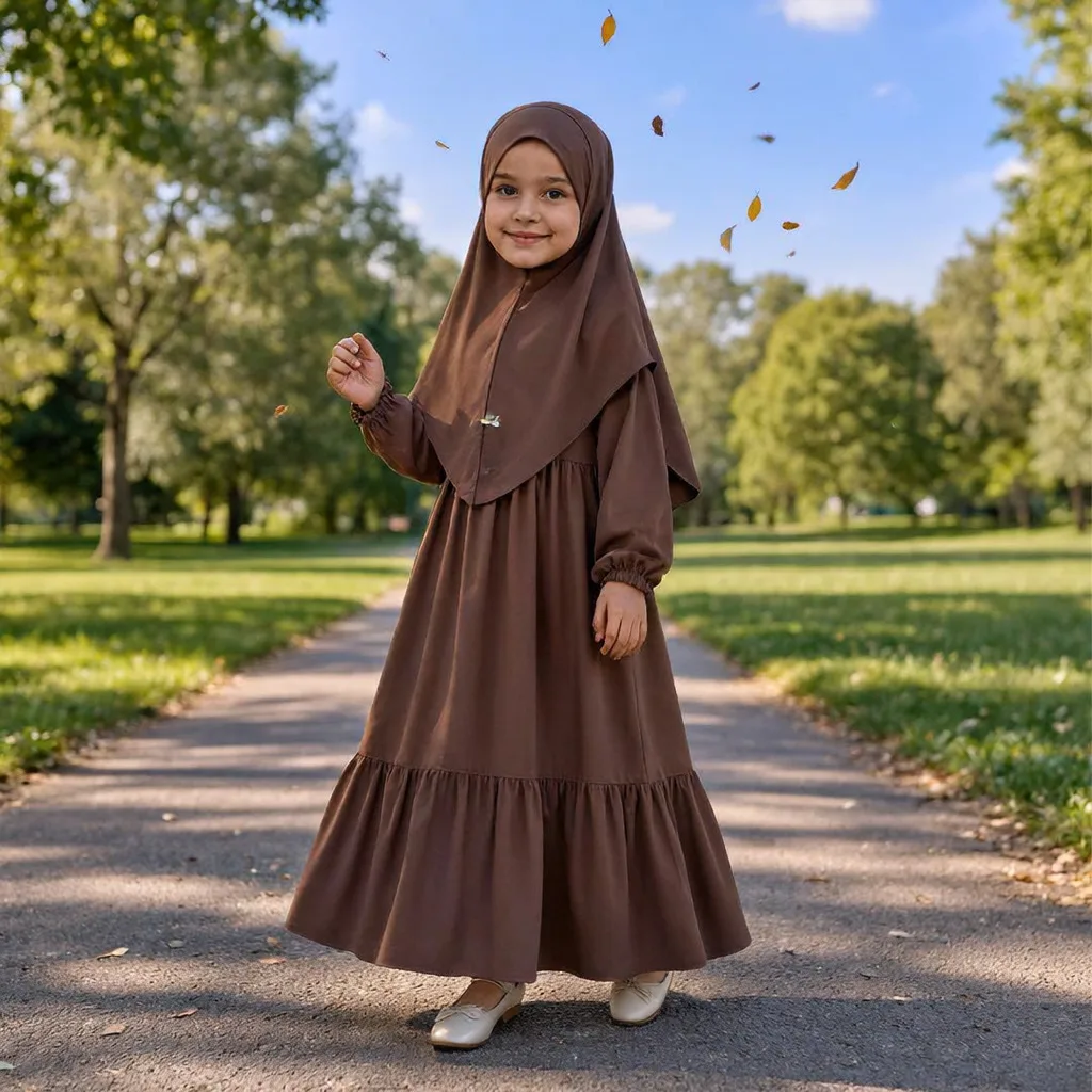 Kids Abaya Collection Borqa D-KCA107