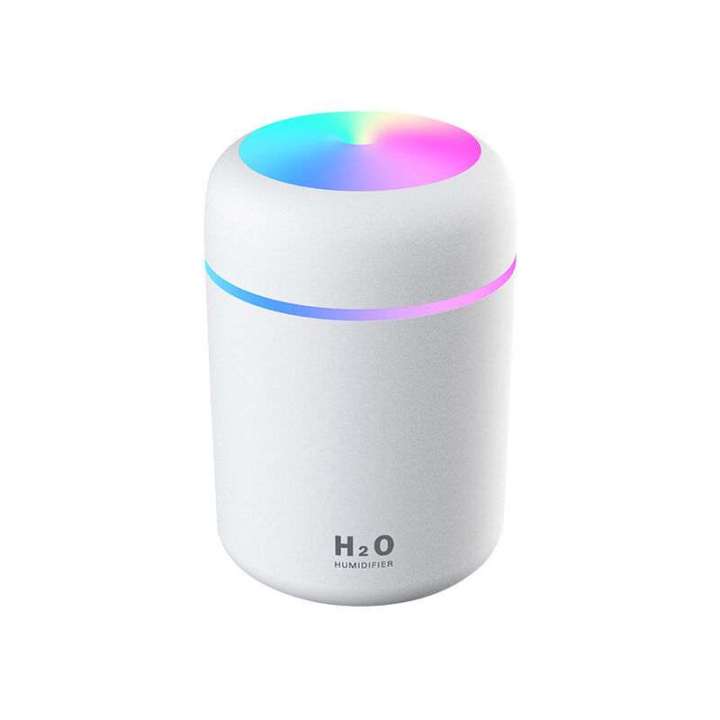USB Non Rechargeable Mini Air Humidifier for Bedroom – High Power, Ultra-Quiet, with Color Lights (H2O) (EDP-2840)