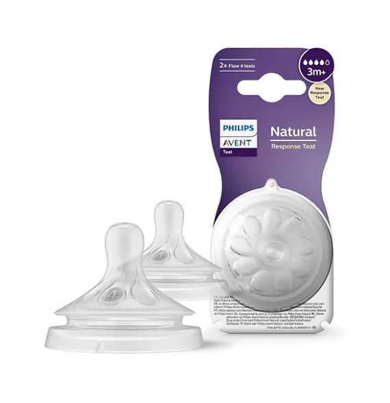 Philips Avent Bottle Nipple Natural 3 Month Plus 2pcs (EDP-2530)