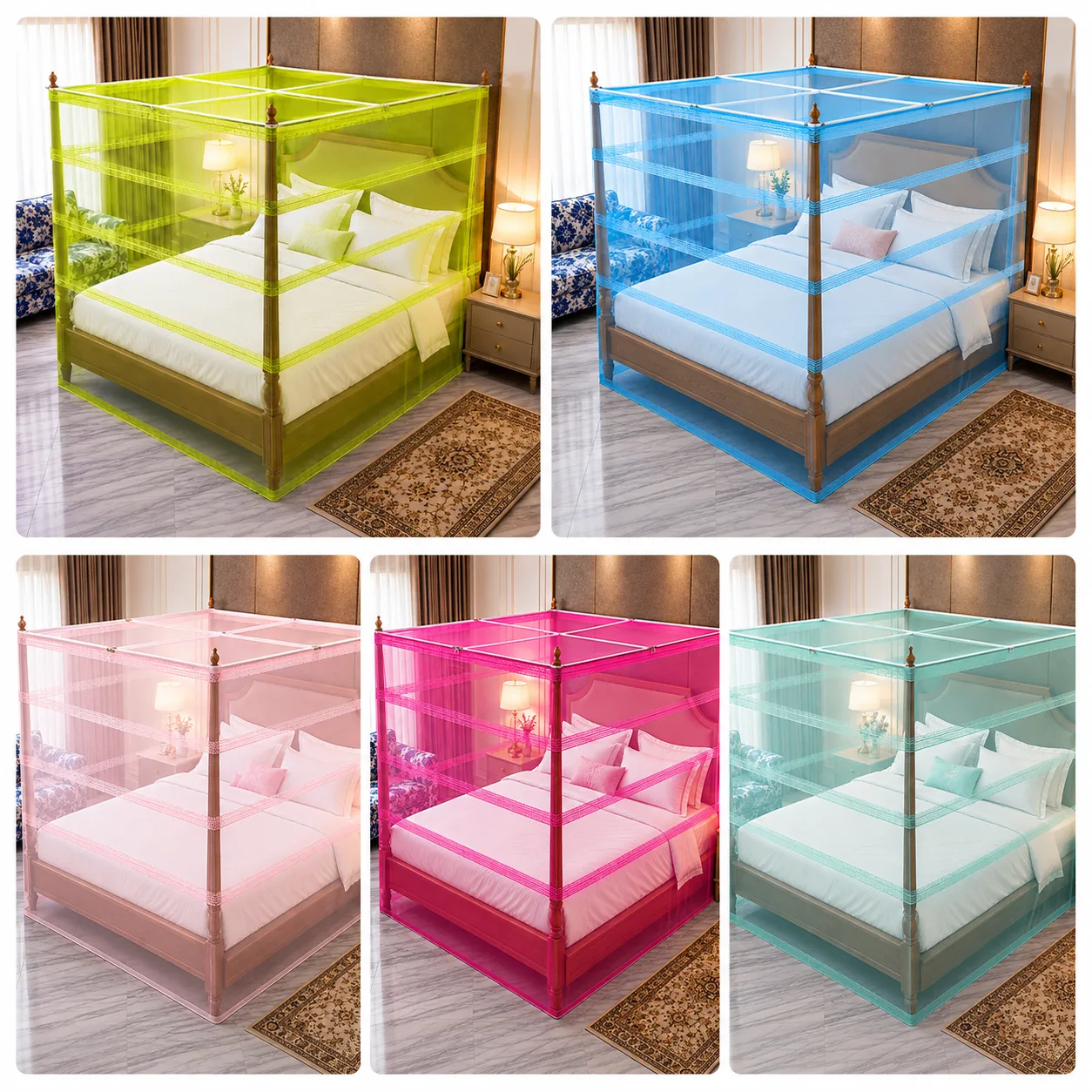 D-Premium Mosquito Net with Decorative Lace Design