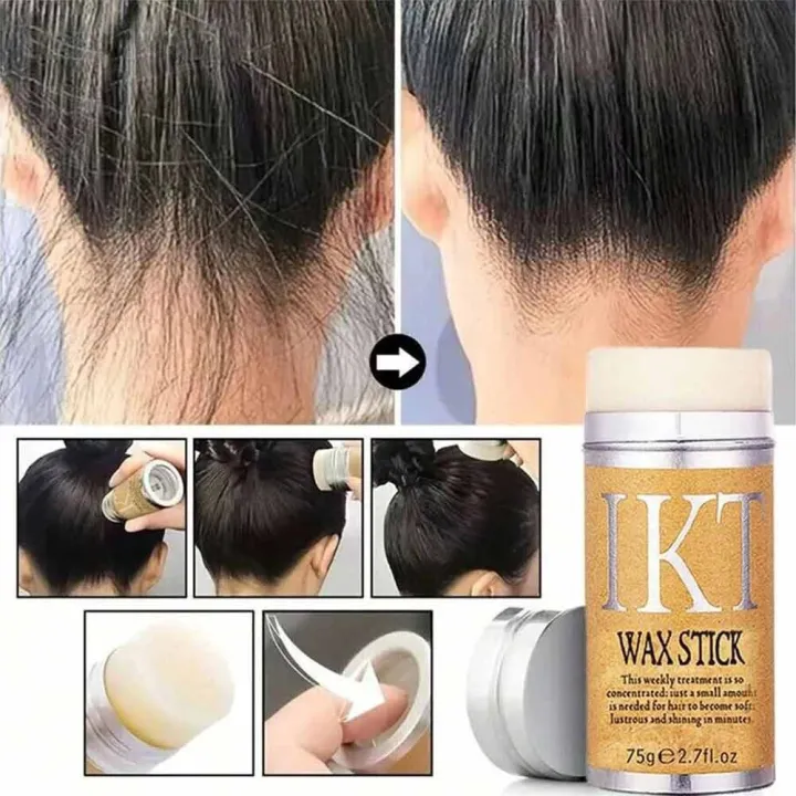 IKT Hair Wax Stick 75g for Both Men & Women for Damaged Hair Frizz Control Long Lasting Time-saving Styling Solution for Unisex (E-2342)