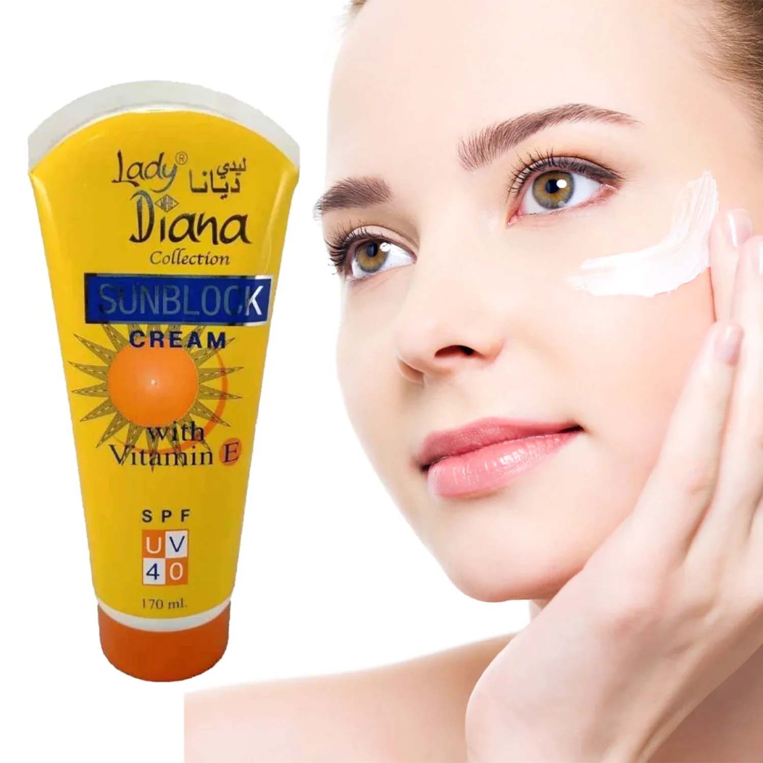 Lady Diana Sunblock Cream SPF UV 40 - 170ml (EDP-2445)