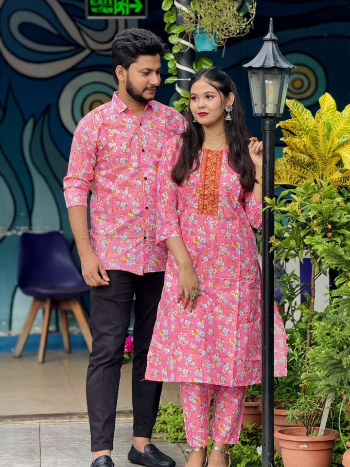 Matching Couple Dress | 2 Pcs and shirt E-3515