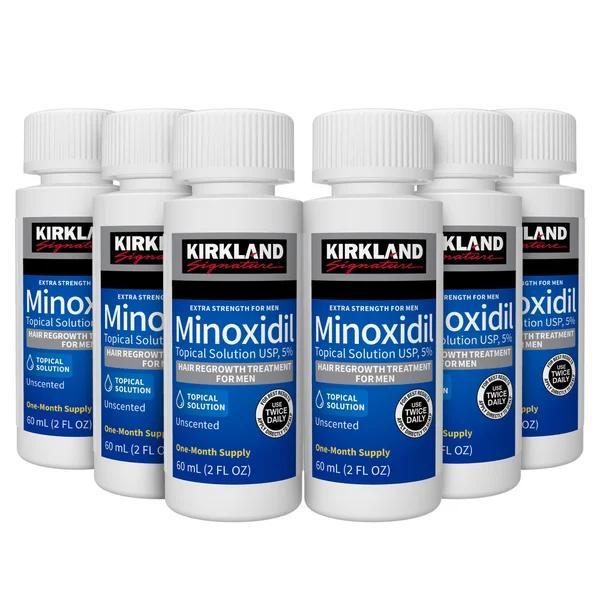 Kirkland 5% Minoxidil Extra Strength Hair Loss & Hair Regrowth Treatment for Men 60ml 6 pcs (USA original ) (EDP-3261)