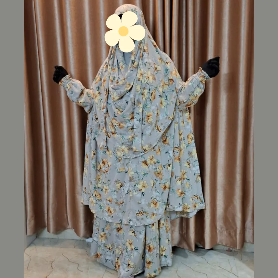 Cherry Georgette Fabric Khimar Scarf Set D-CG117