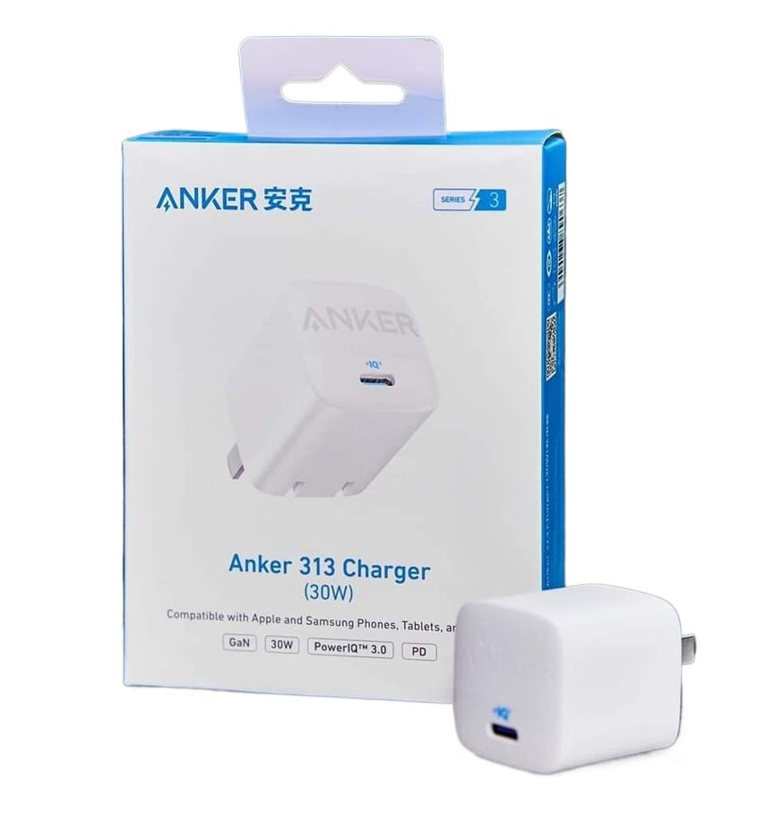 Anker 313 GaN 30W Foldable Charger PIQ 3.0 Foldable PPS (EDP-3208)