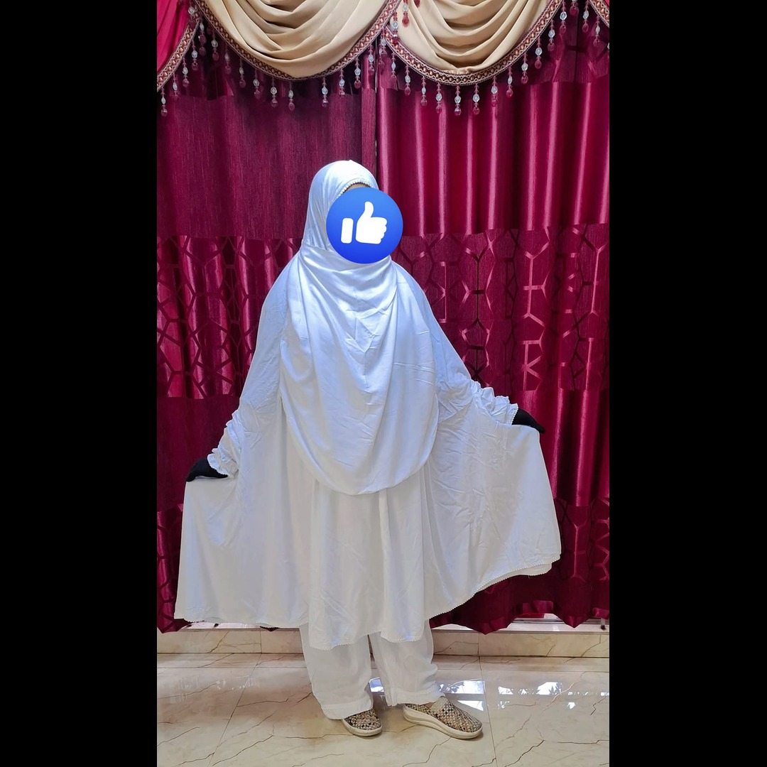 Lilen Fabric Khimar Set D-LF113