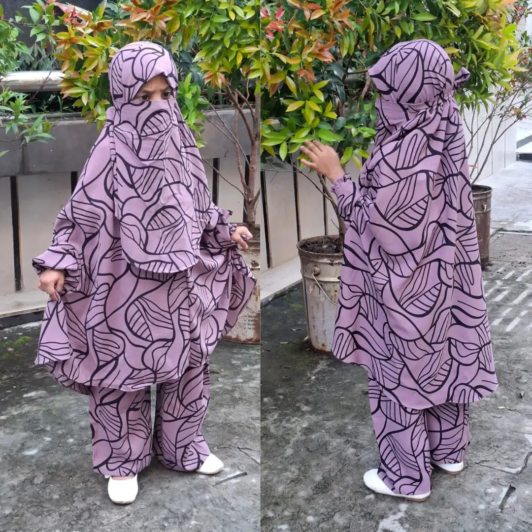 Kids Cherry Khimar Set D-KCKS121