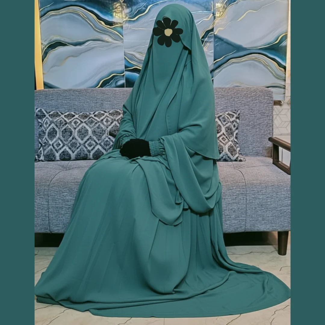Cherry Fabrics Hoodie Hijab, Nose Niqab & Burkha Set D-Muttaki105