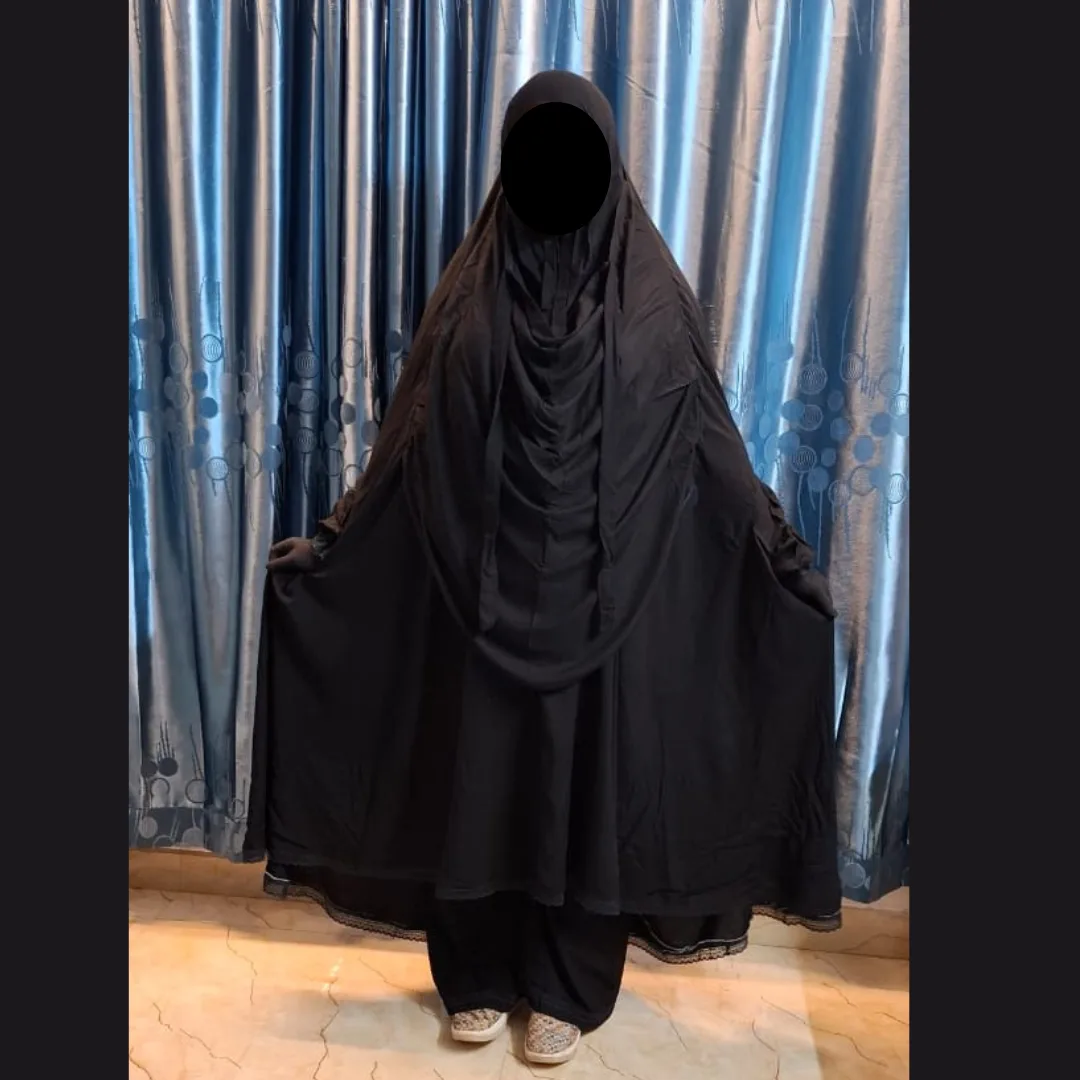 Lilen Fabric Khimar Set D-LF114
