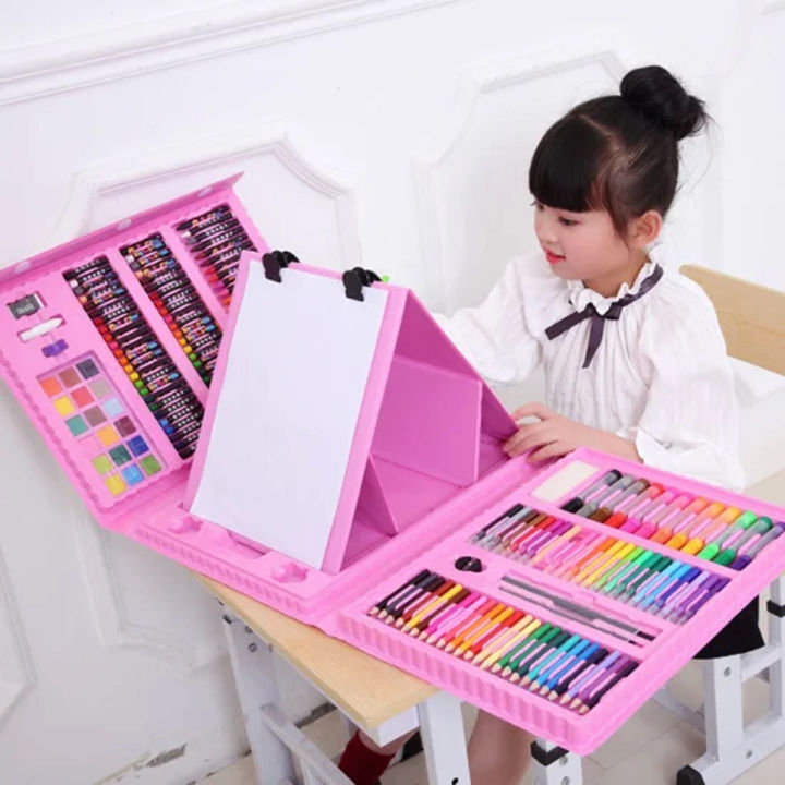 208 Pcs Art Set – Complete Drawing & Painting Kit for Kids & Artists (EDP-3194)