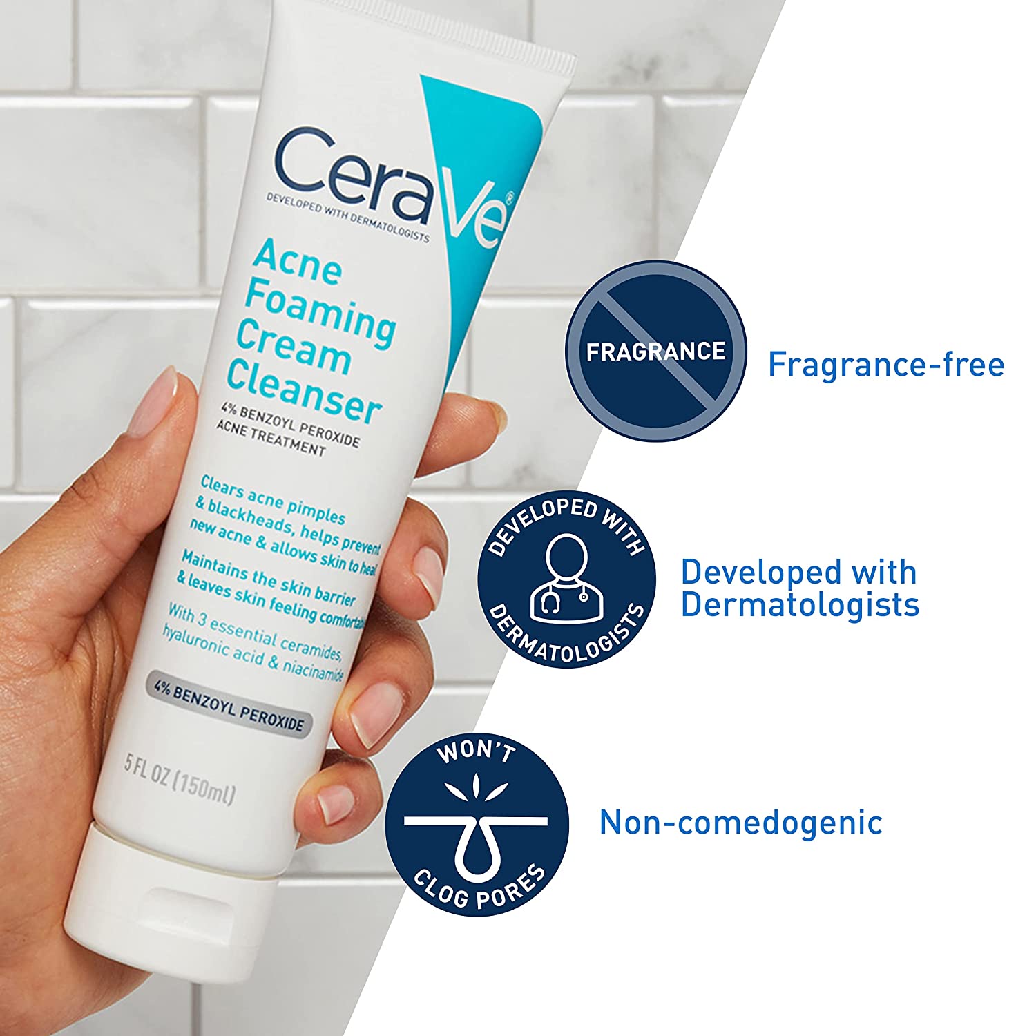 CeraVe Acne Foaming Cream Cleanser 150ml (EDP-3438)