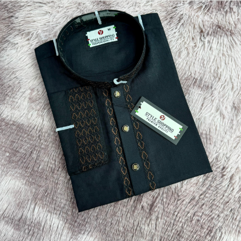 Black Embroidery Punjabi (EDP-3336)