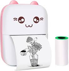 Mini Thermal Printer Wireless BT Label Photo Memo Wrong Question Printing Tag Bluetooth Ink-free Printer USB Cable Portable (EDP-1500)