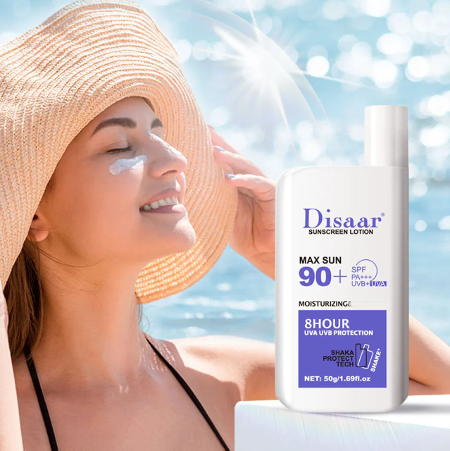 Disaar Sunscreen Lotion 50gm Max Sun 90+ SPF PA+++ 8 Hour Protect (E-2291)