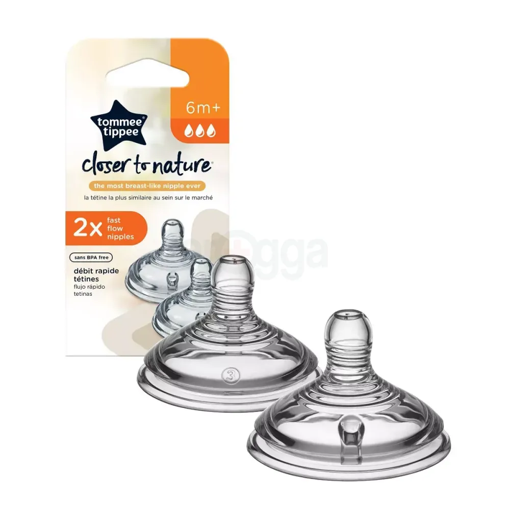Tommee Tippee Natural Start 2x Fast Flow Soft Teat 2s Pack 6m+ (EDP-2896)
