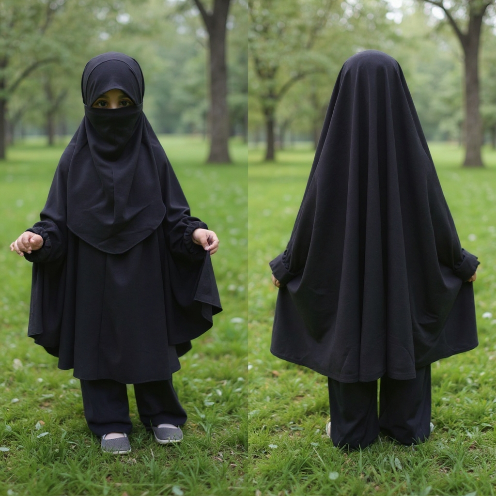 Kids Cherry Khimar Set D1-KCK116