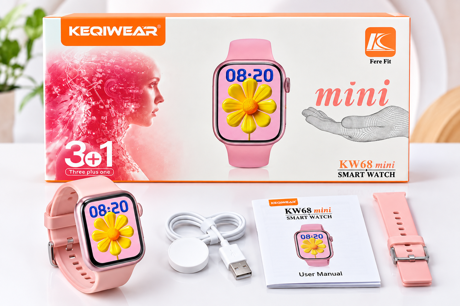 D-Free Fit Mini Smart Watch (KW68mini / Keqiwear KW68 Mini)