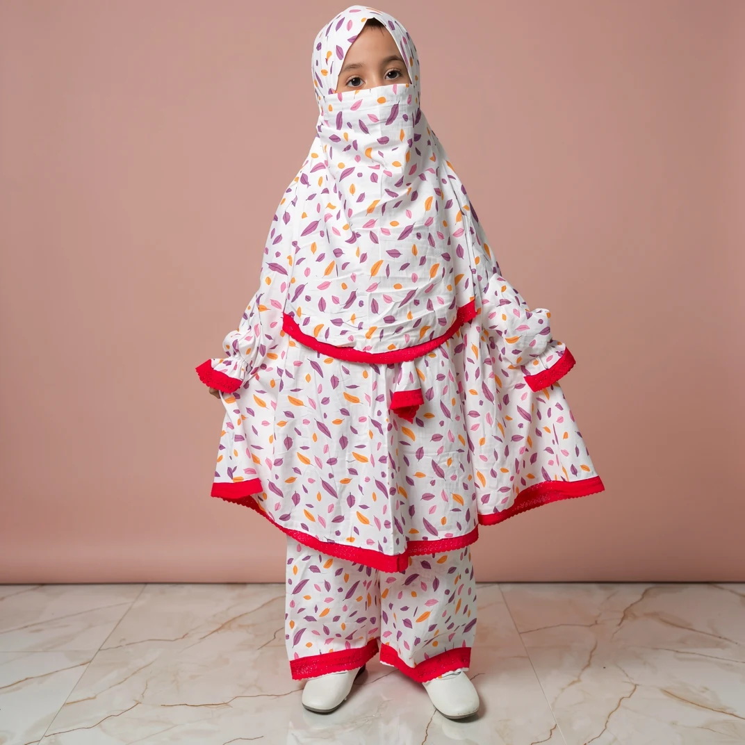 Kids Cotton Khimar Set D-KCK125
