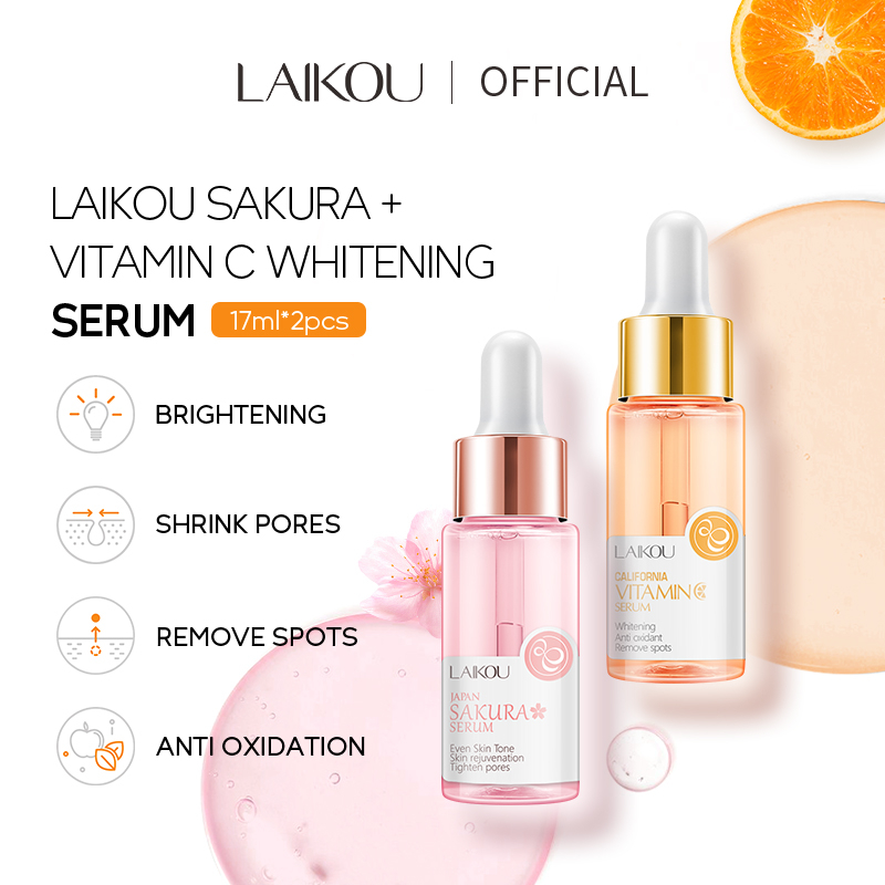 Laikou Sakura & Vitamin C Serum Combo (17ml+17ml) (EDP-2454)