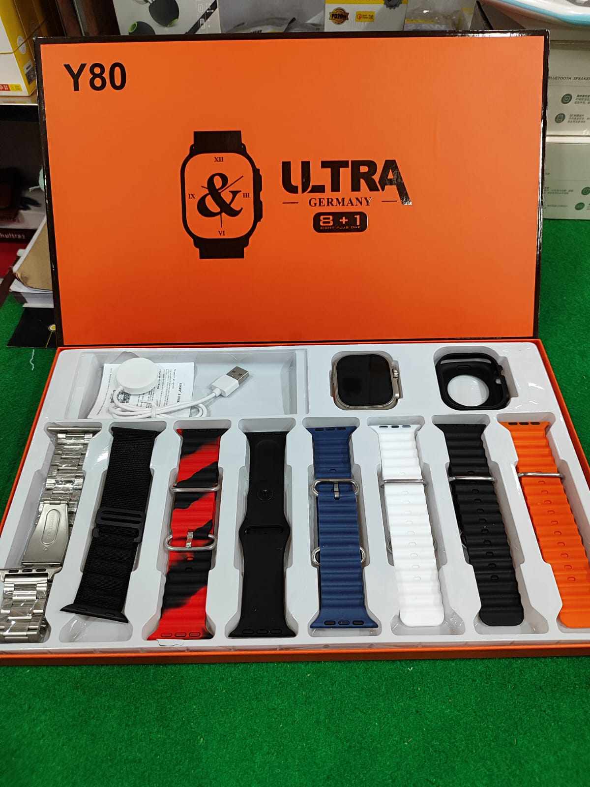 Y80 Ultra Smartwatch With 8 Strap (EDP-418)