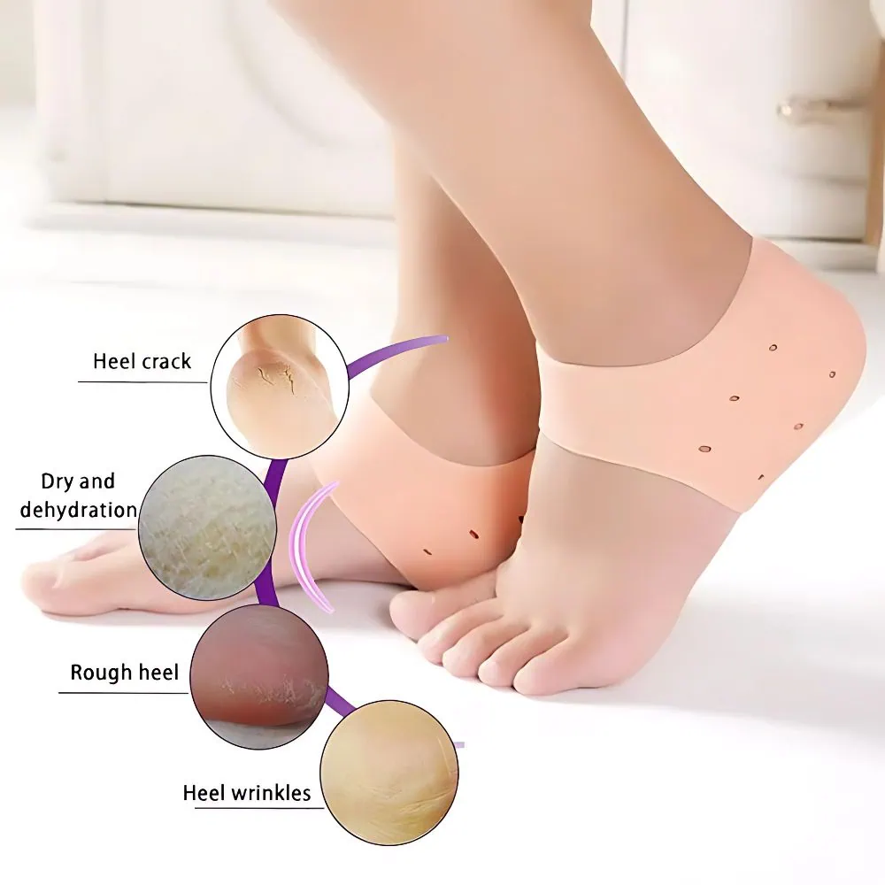 1 Pair Free Size Heel Anti Crack Set For Men & Women For Anti Chapped,Dry,Rough, Homythick, Crust (E-2122)