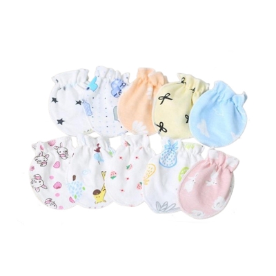 1 Pair Baby Gloves Anti Scratch Face Hand Guards Protection Soft Newborn Mittens (Random Color) (EDP-2121)