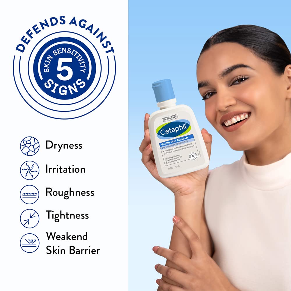 Cetaphil Gentle Skin Cleanser for Dry to Normal Skin & Sensitive Skin 236ml (Made in Canada) (E-2273)