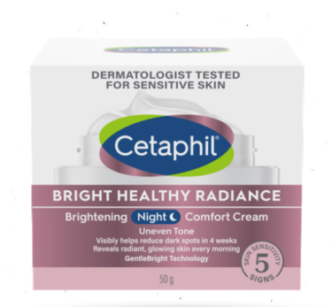 Cetaphil Healthy Radiance Brightening Night Comfort Cream 50g | India (EDP-3474)