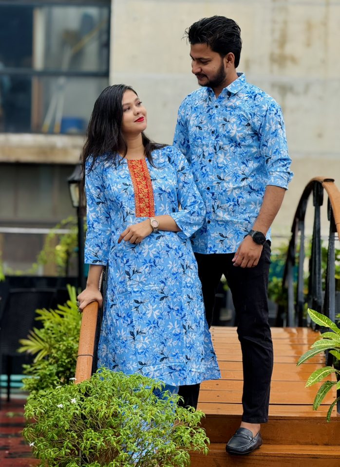 Matching Couple Dress | 2 Pcs and shirt