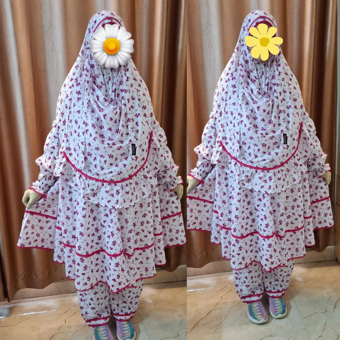 Woman Cotton Khimar Set D-WCK101