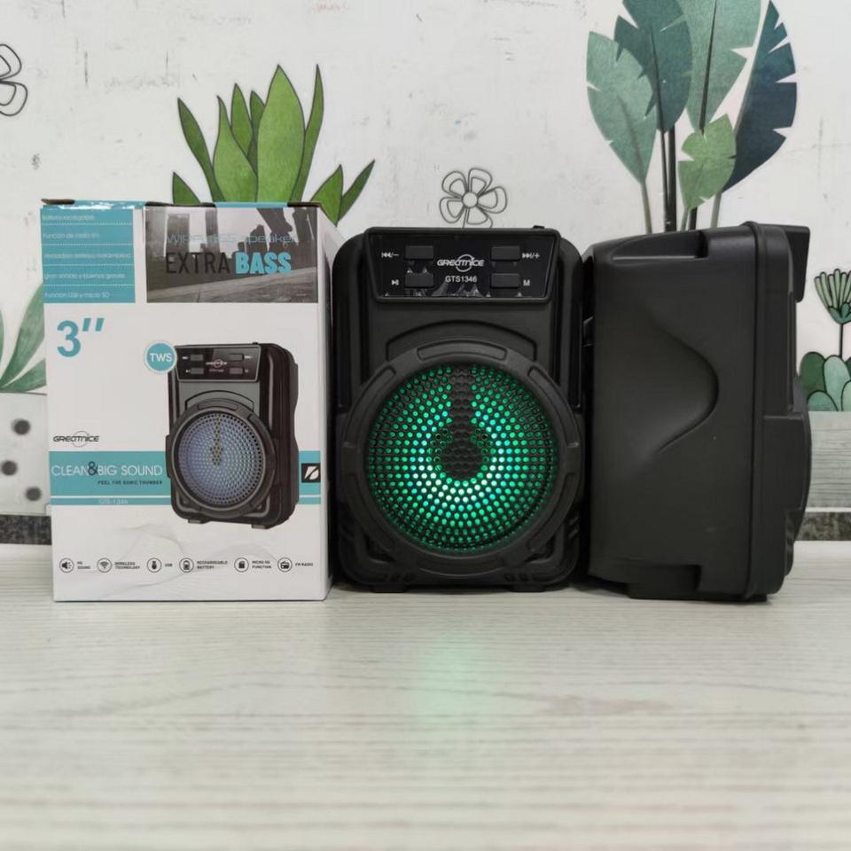 Bluetooth Speaker GTS-1345 Rechargeable Extra Bass wireless portable speaker Mini style 3 inch TWS,FM,USB audio player (EDP-3230)