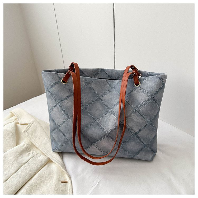 GEOMETRIC PATTERN SHOULDER TOTE BAG DOUBLE HANDLE- RM40 (EDP-506)