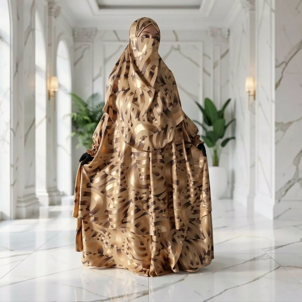 Cherry Georgette Fabric Khimar Skart Set D-CG134