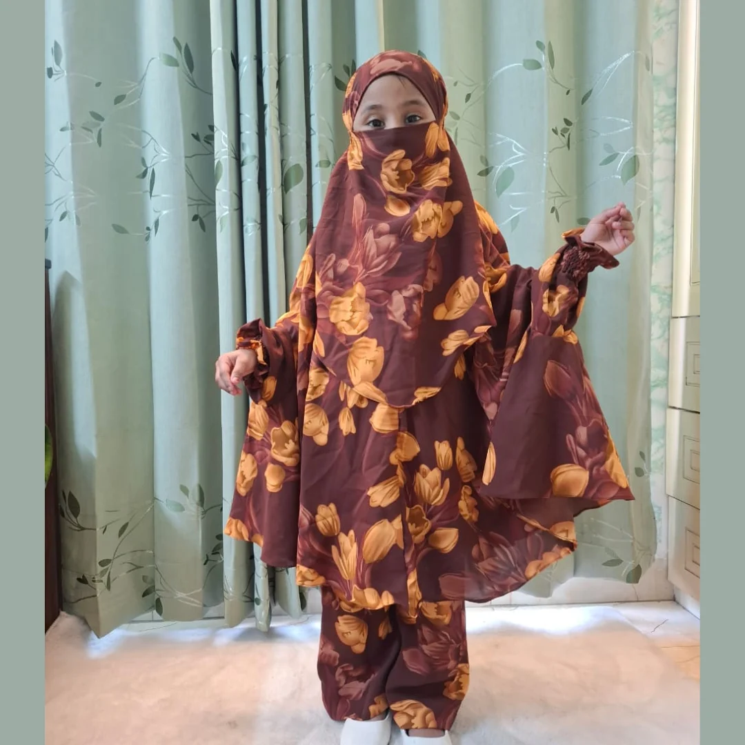 Kids Cherry Khimar Set D1-KCK114