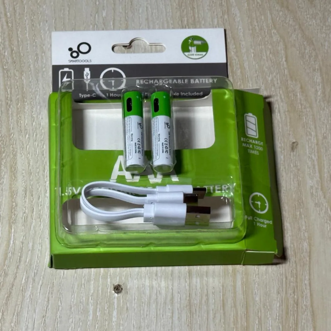 D-AAA 1.5V Rechargeable Pencil Battery with Type-C Dual Charging Cable ( Nano Battery)