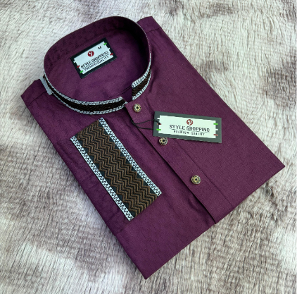 Purple Embroidery Punjabi (EDP-3337)