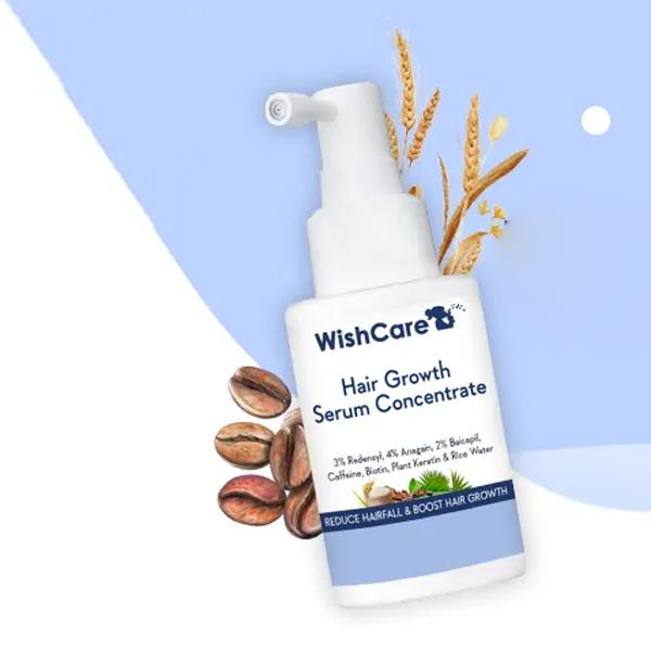 WishCare Hair Growth Serum Concentrate 30ml - 3% Redensyl, 4% Anagain, 2% Baicapil, Caffeine, Biotin & Rice Water - Advanced Hair Growth Serum for Hair Fall Control & Hair Growth 30ml (EDP-2921)