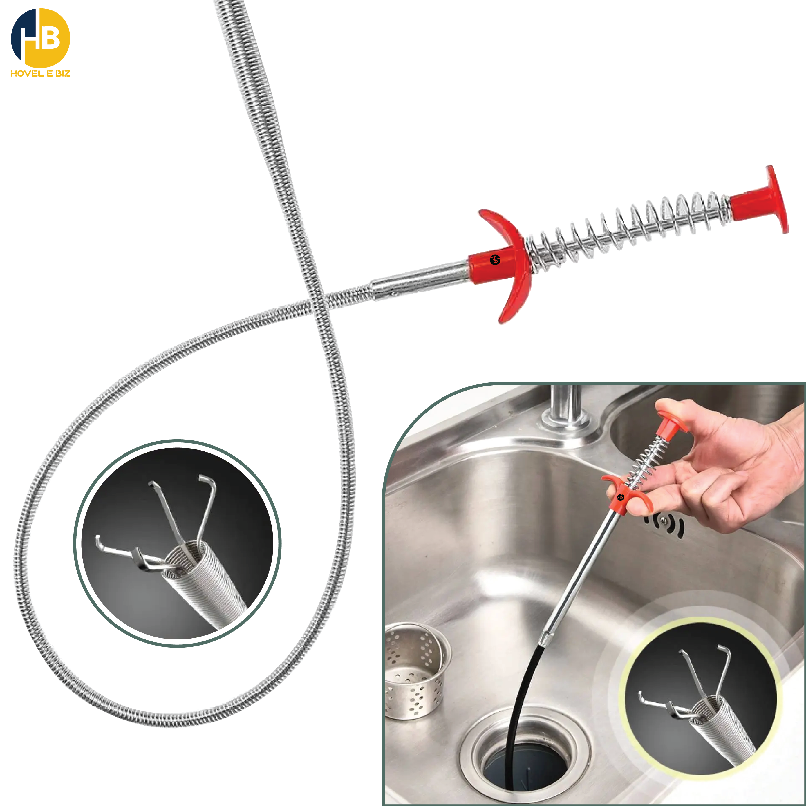 Sewer Pipeline Kitchen Home Toilet Drain Cleaning Narrow Bendable Curve Grabber Tools (E-3165)