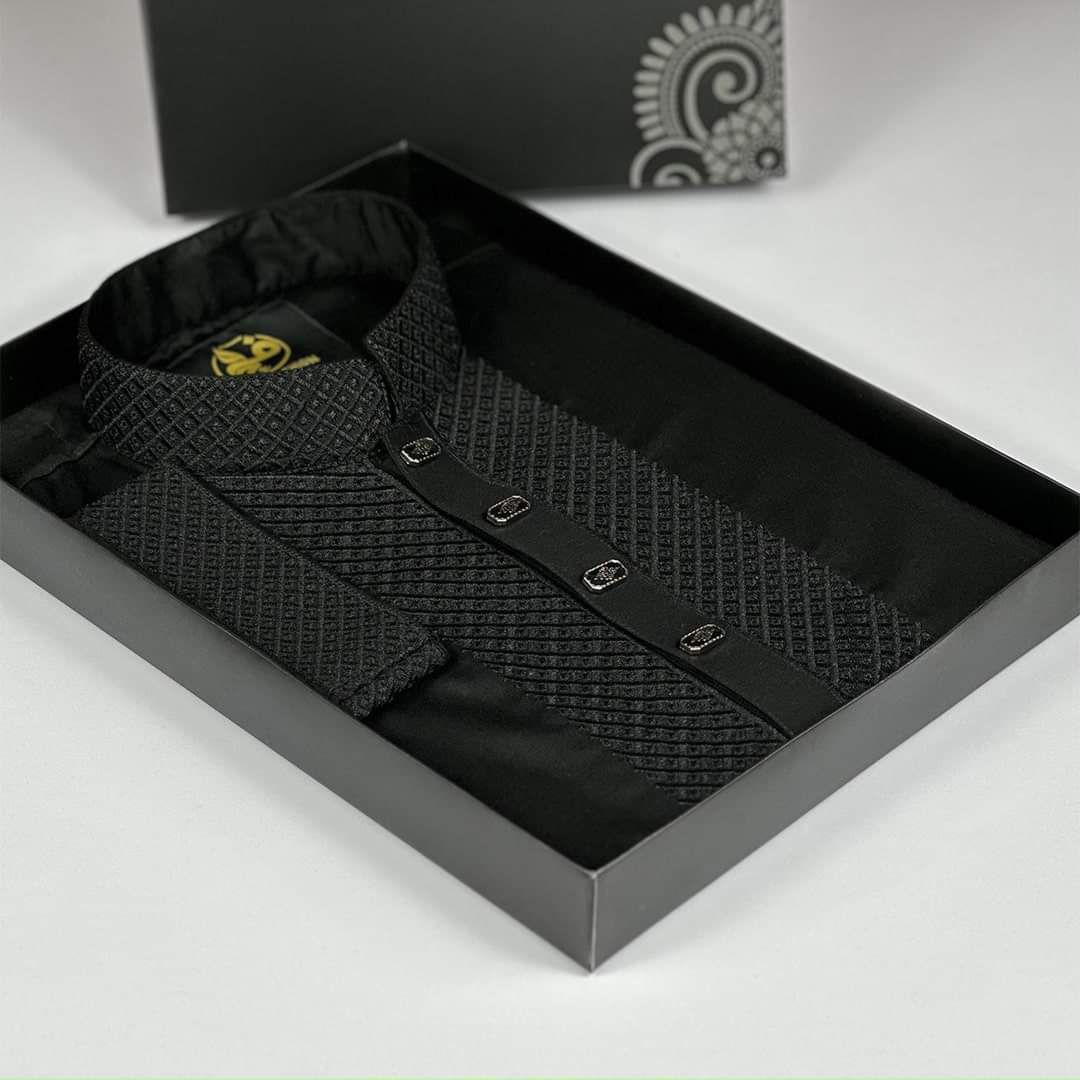 New Premium Quality Panjabi Black 594 (EDP-594)