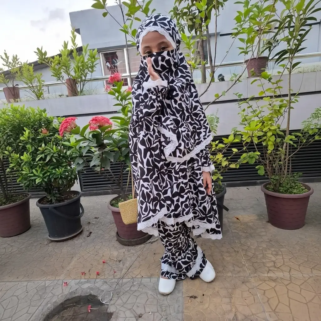 Kids Lilen Khimar Set D-KCK132