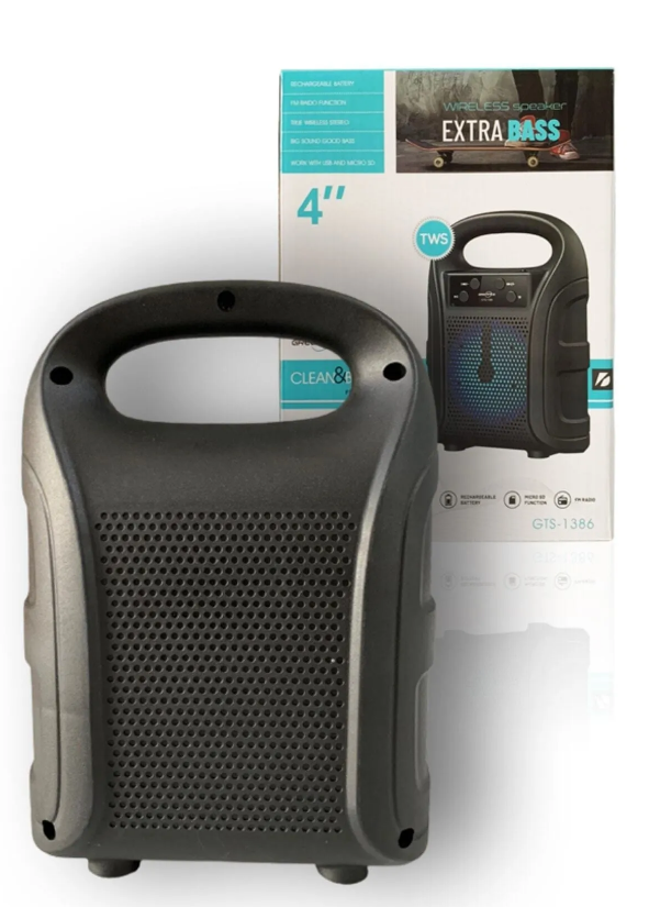 GREATNICE GTS-1386 Bluetooth, USB, TF Card & FM Radio Supported 4 Inch Driver Lighting Effects Speaker (EDP-3231)