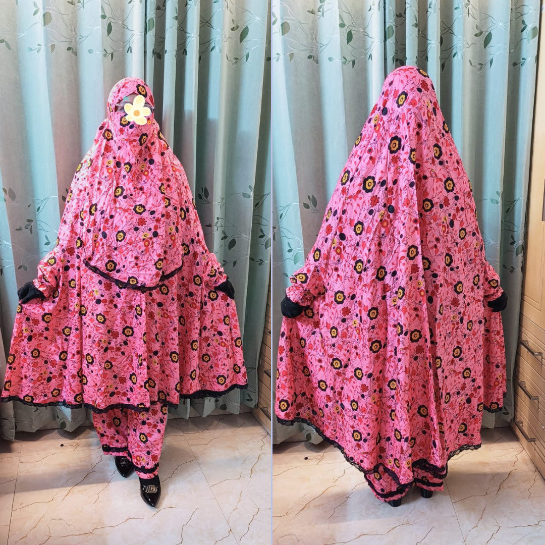 Lilen Fabric Khimar Set D-LF120