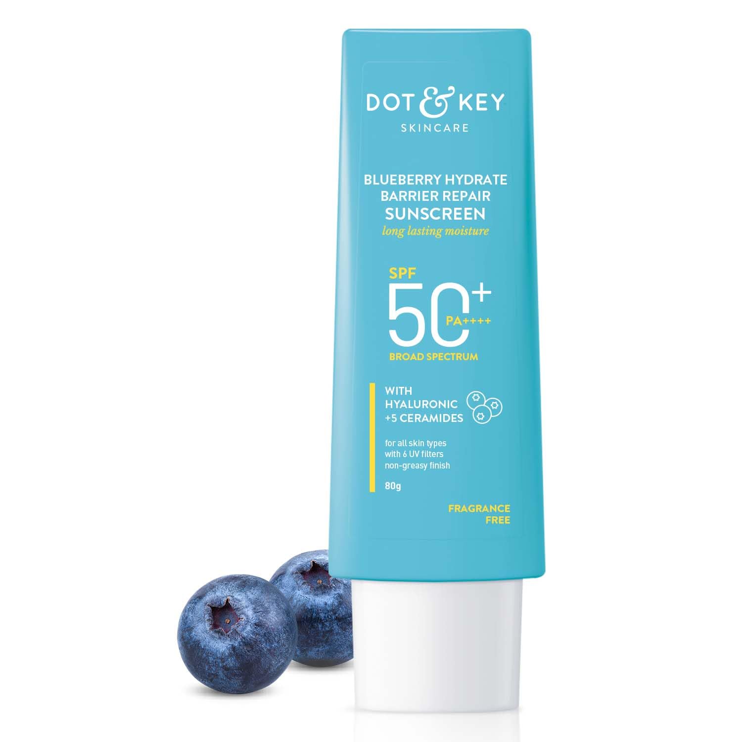 Dot & Key Blueberry Hydrate Barrier Repair Sunscreen 80gm SPF50+ PA++++ (EDP-3486)