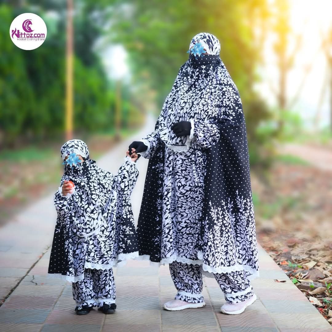Only Woman Lilen Fabric Khimar Set D-LF111