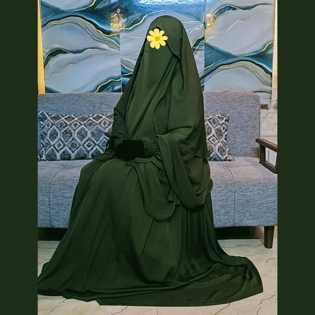 Cherry Fabrics Hoodie Hijab, Nose Niqab & Burkha Set D-Muttaki103