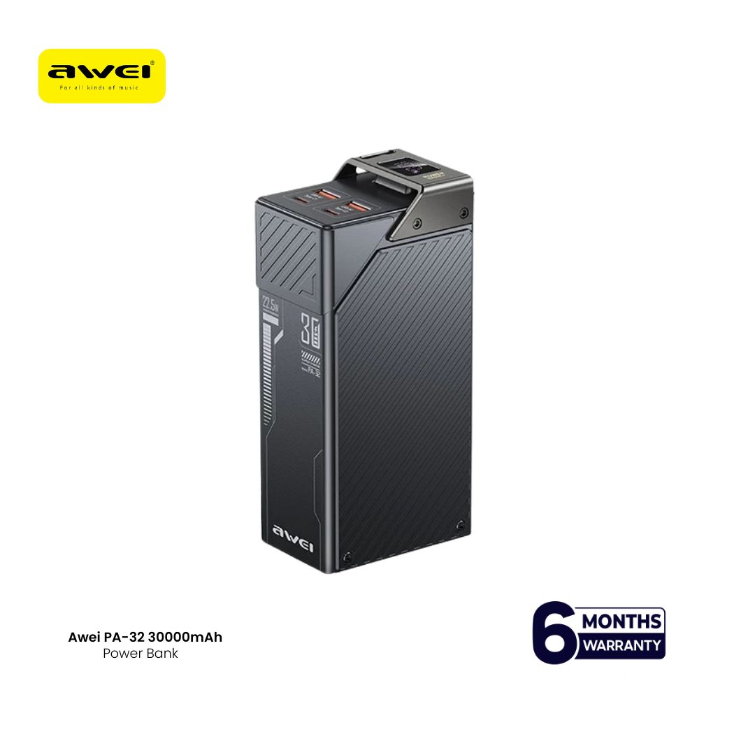 Awei PA32 30000mah 22.5W Fast Charging Multifunctional Powerbank (EDP-3101)