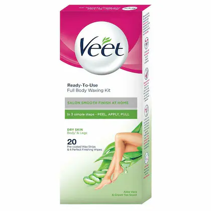 Veet Professional Dry Skin Hair Removal Wax Strips 20 Strips for Body & Legs (EDP-2912)