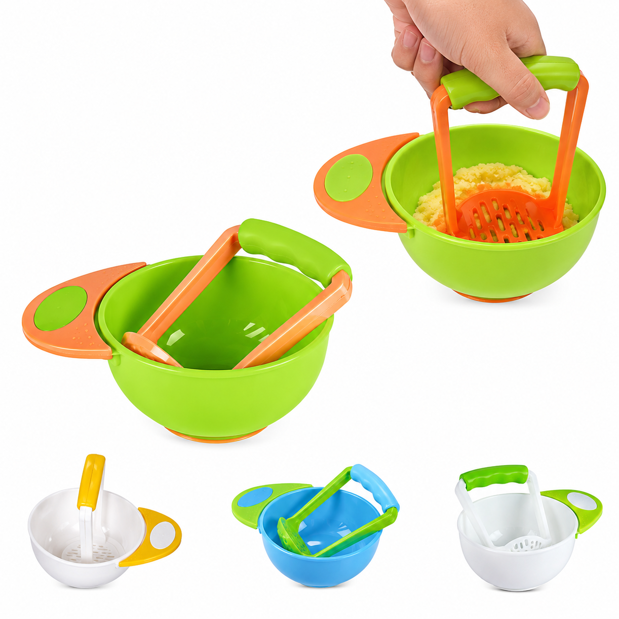 Baby Food Chewing Mash & Serve Bowl for Homemade Baby Food (EDP-2229)